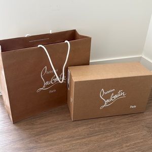 Christian Louboutin empty shoe box and empty bag